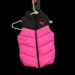 Puma little girls down vest sz 3 / 4